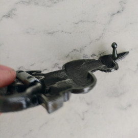 Пряжка декоративная "Меч и змея", до 43мм, металл, никель