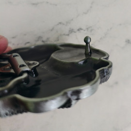 Пряжка декоративная "Молот Тора", до 43мм, металл, никель