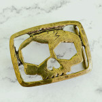 Пряжка декоративная #70 "Череп", 39мм, латунь