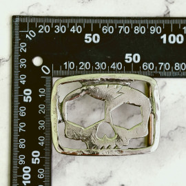 Пряжка декоративная #70 "Череп", 39мм, мельхиор