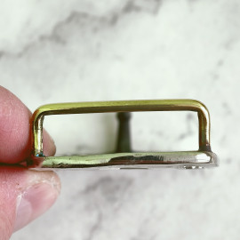 Пряжка декоративная #70 "Череп", 39мм, мельхиор