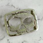 Пряжка декоративная #70 "Череп", 39мм, мельхиор