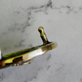 Пряжка декоративная #71 "Лев", 39мм, круглая, латунь