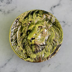 Пряжка декоративная #71 "Лев", 39мм, круглая, латунь