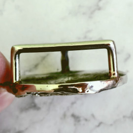 Пряжка декоративная #71 "Лев", 39мм, круглая, мельхиор