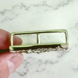 Пряжка декоративная #68 "Индеец", 40мм, мельхиор