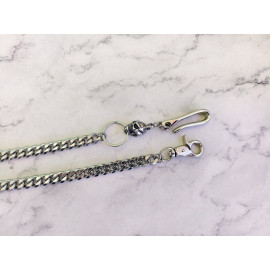 Цепочка панцирная, 10мм, череп Angry Skull, нержавейка, тип 13