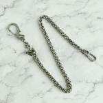 Цепь из нержавейки с якорем, 52см, карабин-карабин