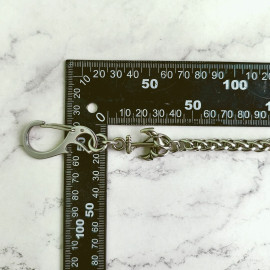 Цепь из нержавейки с якорем, 52см, карабин-карабин