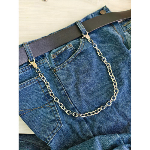 Цепочка якорная, 12мм, два карабина, нержавейка