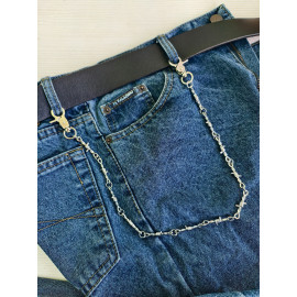 Цепочка "Колючая проволока", нержавейка, два карабина