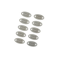 Бирка овальная "Handmade" 16x8мм (10шт)