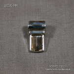 Замок портфельный прямоугольный. 20 мм. Никель