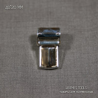 Замок портфельный прямоугольный. 20 мм. Никель