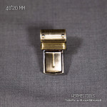 Замок портфельный прямоугольный. 20 мм. Антик