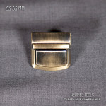 Замок портфельный квадрат. 33 мм. Антик