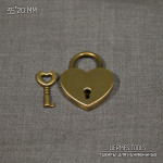 Замок декоративный. «Сердечко». Антик. 30 мм
