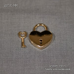 Замок декоративный. «Сердечко». Золото. 30 мм