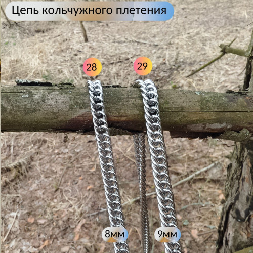 Цепи из нержавеющей стали от 1 метра, цепи кольчужного плетения Цепи из нержавеющей стали от 1 метра, цепи кольчужного плетения