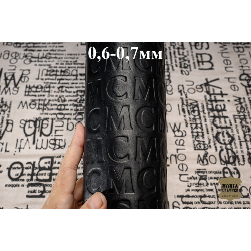 №40 Наппа с тиснением Черная 0,6-0,7мм №40 Наппа с тиснением Черная 0,6-0,7мм