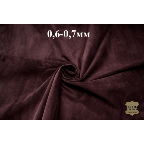 №49 Замша Bonaudo Cachemire XL Rouge Noir 0,6-0,7мм №49 Замша Bonaudo Cachemire XL Rouge Noir 0,6-0,7мм