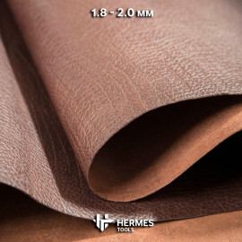 Кожа "Буйвол" 1.8 - 2.0 мм. Коричневый. С восковой отделкой