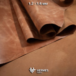 Кожа 1.2-1.4 мм. Рыжая. С восковой отделкой