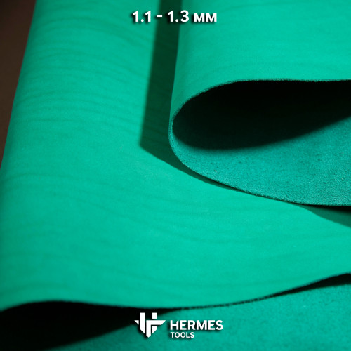 Кожа 1.1-1.3 мм, краст в воротках. Зелёная