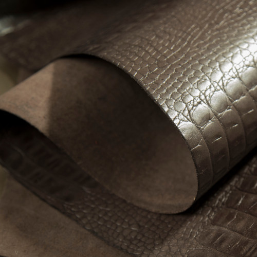 Кожа 1.2-1.4 мм "Кайман". Тёмно-коричневый