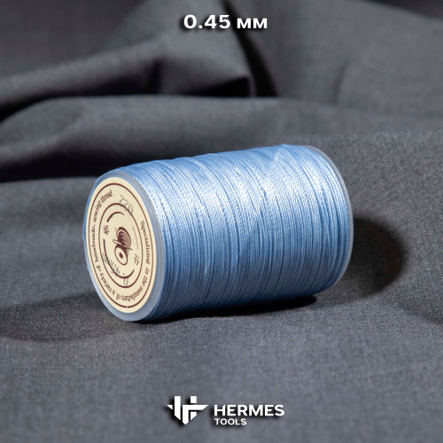 Нить вощёная 0,45 мм. Голубая. Круглая Нить вощёная 0,45 мм. Голубая. Круглая