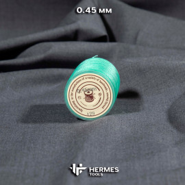 Нить вощёная 0,45 мм. Зелёная. Круглая