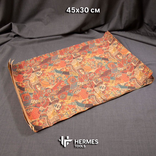 Ткань пробковая. 45*30 см. Узор №4 Треугольники