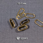 Люверсы овальные 15х5 мм. Антик. 20 штук