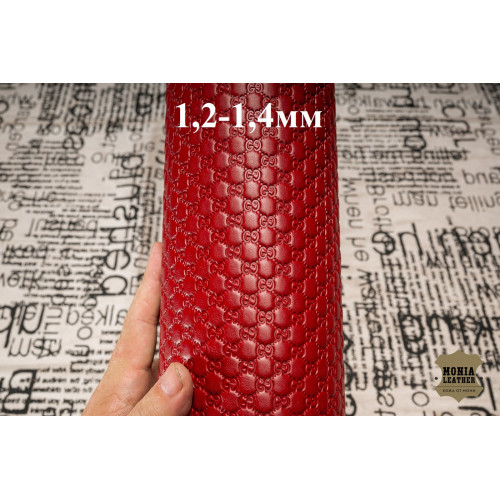 №77 Хром с тиснением Rosso intenso 1,2-1,4мм №77 Хром с тиснением Rosso intenso 1,2-1,4мм