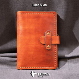 Выкройка портмоне "COVER". Шаг 5 мм. Выкройки для кожи