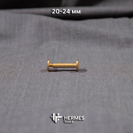 Винт ременной 20-24 мм. Латунь. Скруглённая шляпка