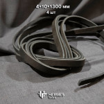 Шнуры кожаные 4*10 мм. 4 шт. Черные