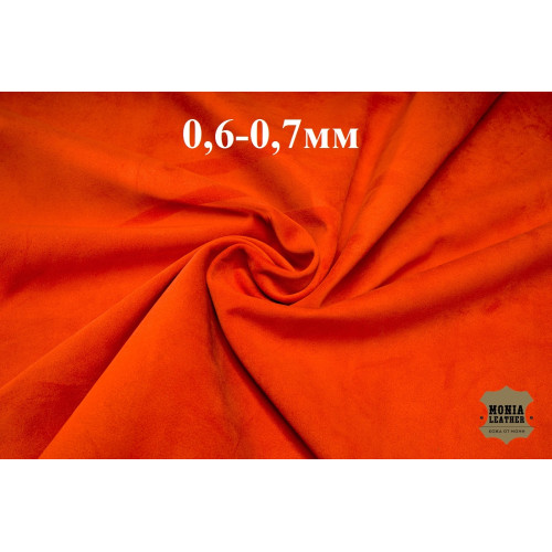 №317 Замша Conceria Tre effe Toffi Orange 0,6-0,7мм №317 Замша Conceria Tre effe Toffi Orange 0,6-0,7мм