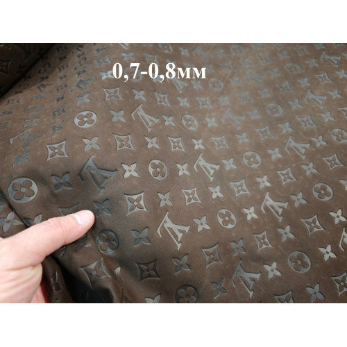 №360 Замша с тиснением Коричневая 0,7-0,8мм