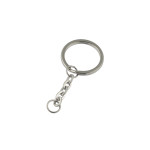 Кольцо витое 32мм с цепочкой (никель)