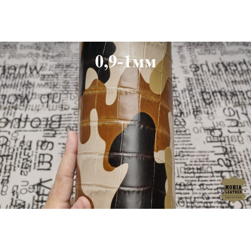 №678 Tuscania Croc Camo Coyote 0,9-1мм