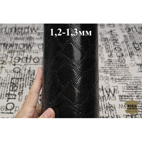 №681 Tuscania Fant Serpento Nero 1,2-1,3мм