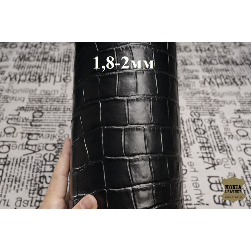 №652 Растишка Artigiano Del Cuoio Prime Croc Nero 1,8-2мм