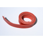 Ременная заготовка 38 мм.Комбинированного дубления.Красная.