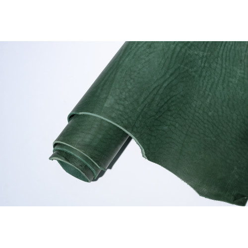 Чепрак комбинированного дубления 3.6-4.0 мм.Зелёный без финиша