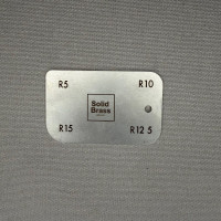 Шаблон-линейка радиусов V2, нерж. сталь