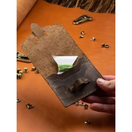 Картхолдер из натуральной кожи "Сделай сам" орех