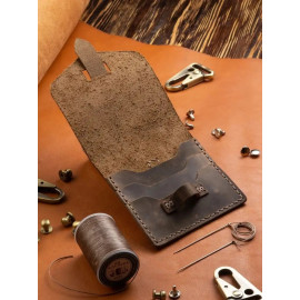 Картхолдер из натуральной кожи "Сделай сам" орех