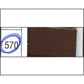 002. Металлическая молния YKK №8, никель, 60см, неразъёмная, коричневая основа, слайдер HR.