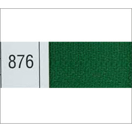 006. Металлическая молния YKK, алюминий, №5, 60 см, зелёная основа (876, неразъёмная, слайдер HR